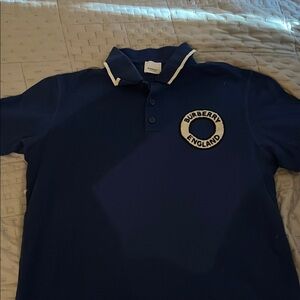 Burberry Navy Blue Polo Shirt